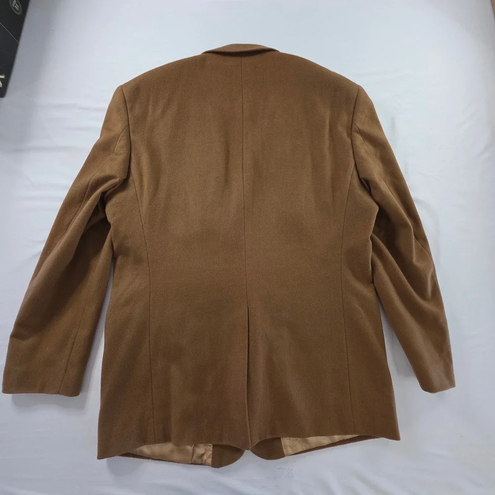 Haspel Blazer Sport‎ Coat B1002 100% Cashmere 2-Button 46L Camel Brown Luxury